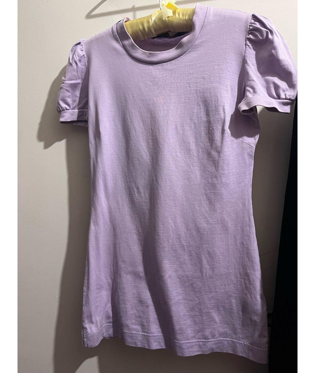 DOLCE&GABBANA Фиолетовая хлопковая футболка, фото 8
