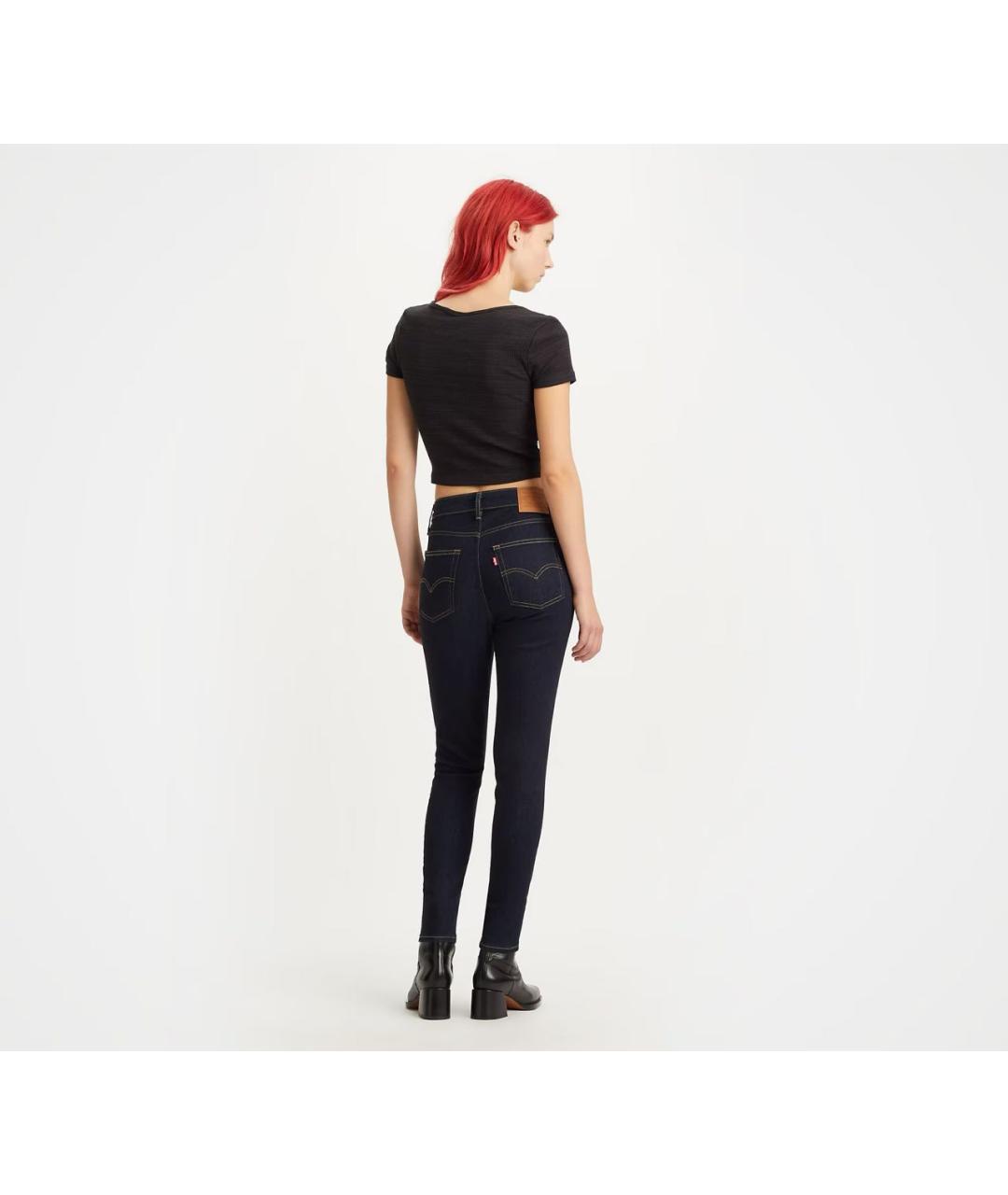 LEVI'S Темно-синие хлопко-эластановые джинсы слим, фото 6