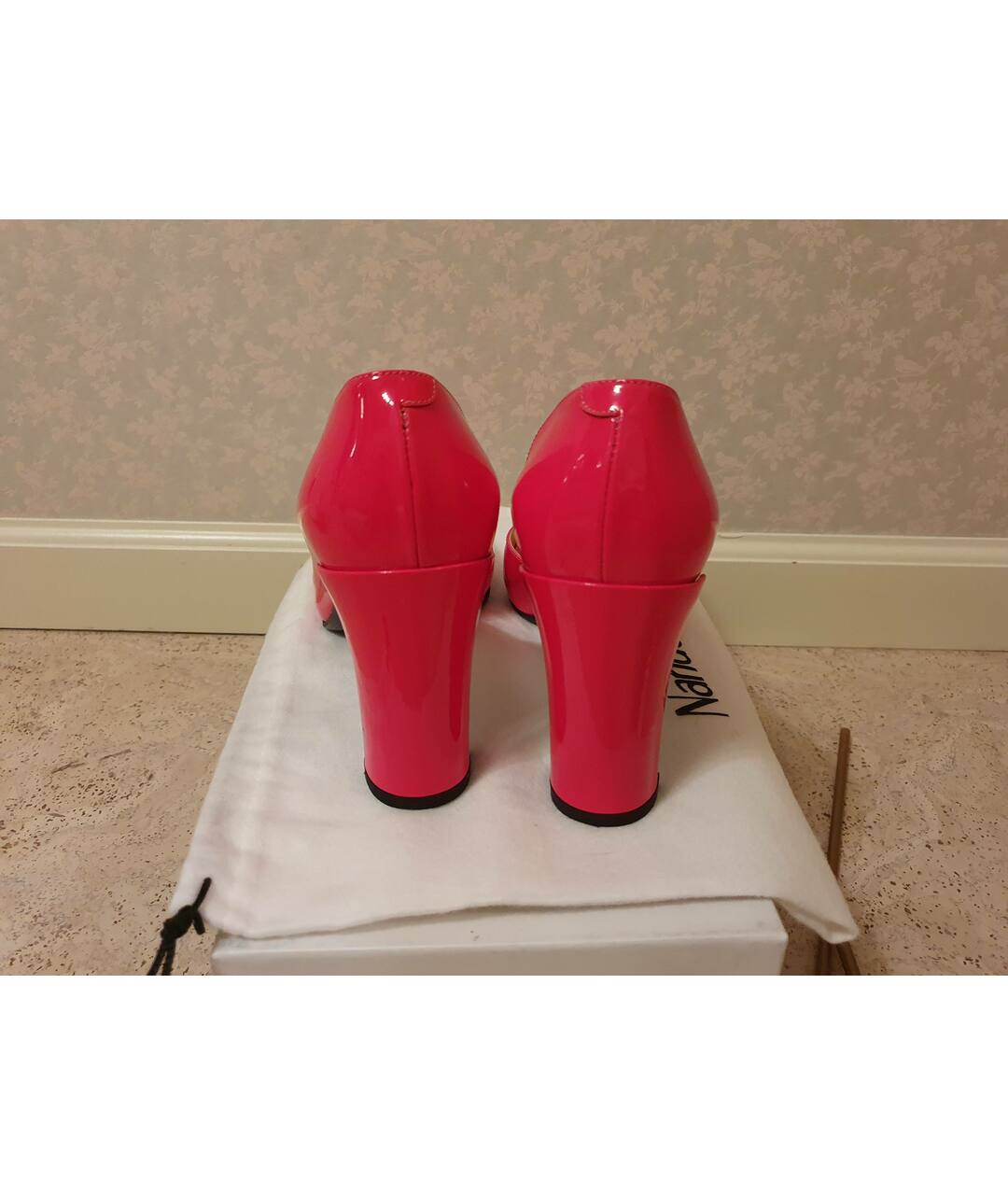 NANDO MUZI Розовые туфли из лакированной кожи, фото 4