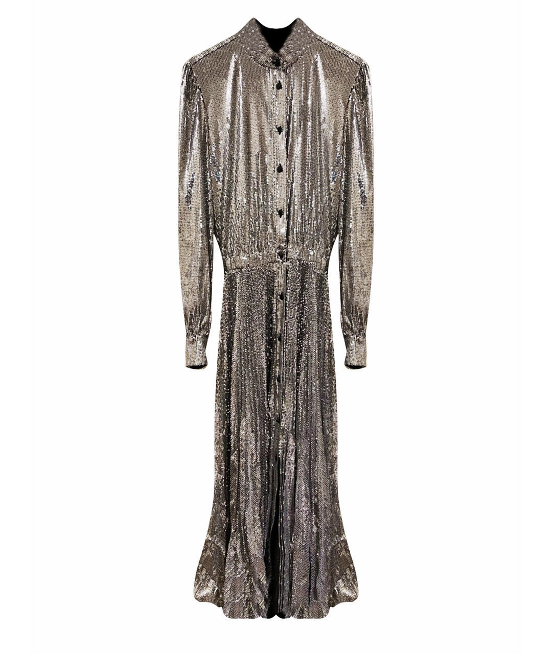 MSGM Серебряное полиэстеровое повседневное платье, фото 1