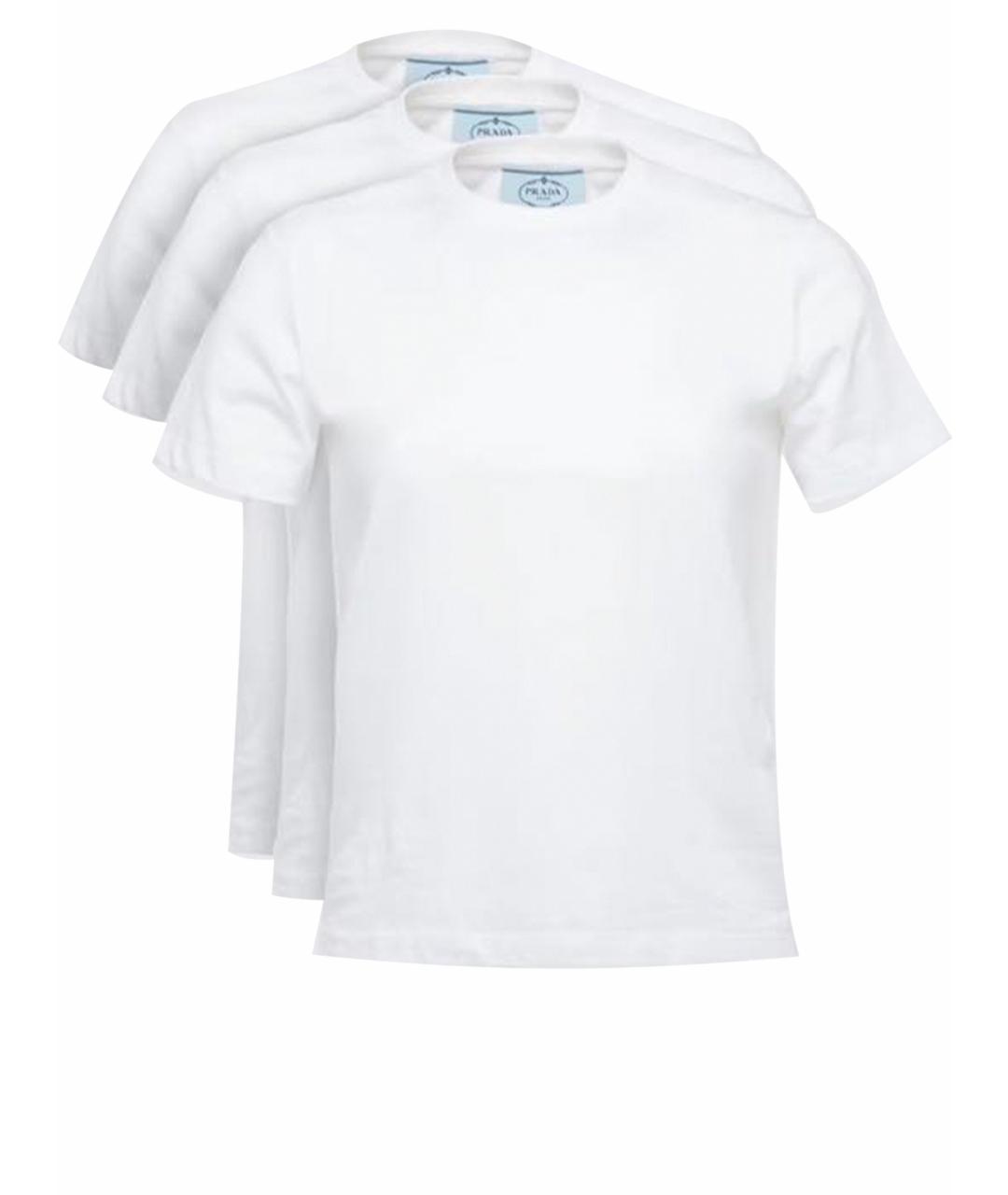 PRADA Белая хлопковая футболка, фото 1