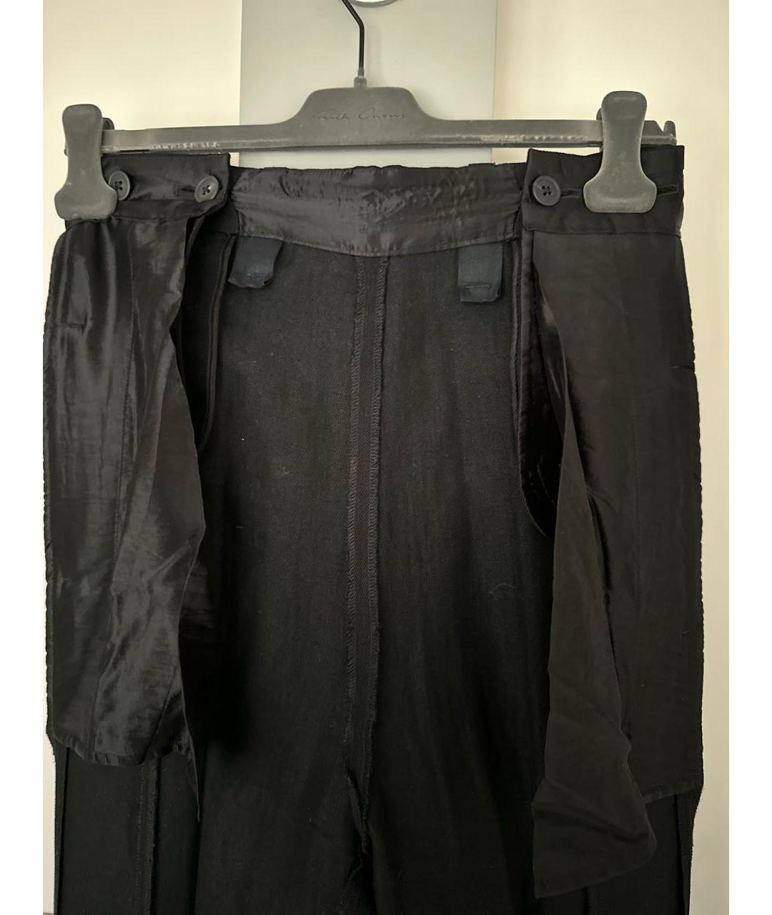 ANN DEMEULEMEESTER Черные прямые брюки, фото 4
