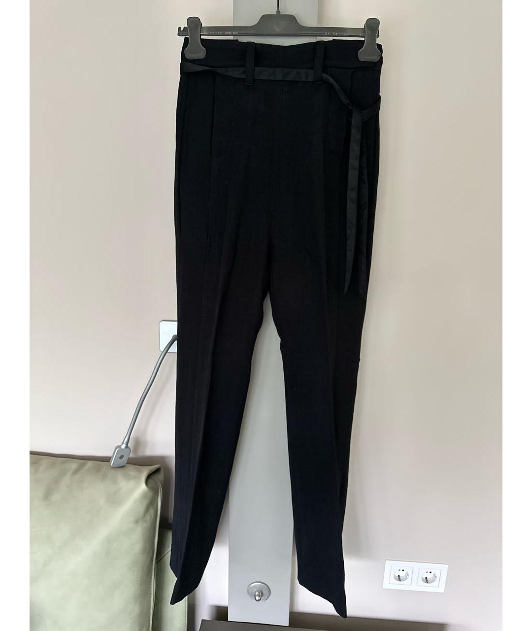 ANN DEMEULEMEESTER Черные прямые брюки, фото 7