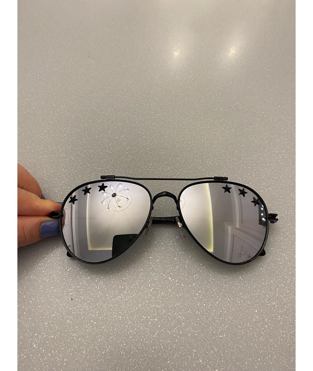 GIVENCHY Антрацитовые металлические солнцезащитные очки, фото 5