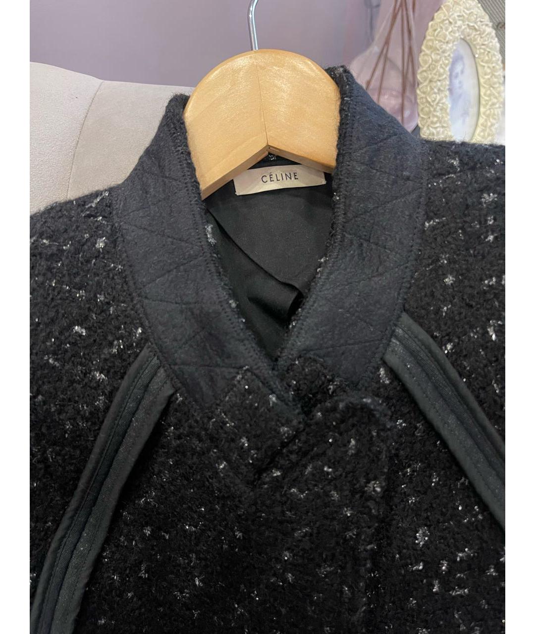CELINE Черный шерстяной жакет/пиджак, фото 3