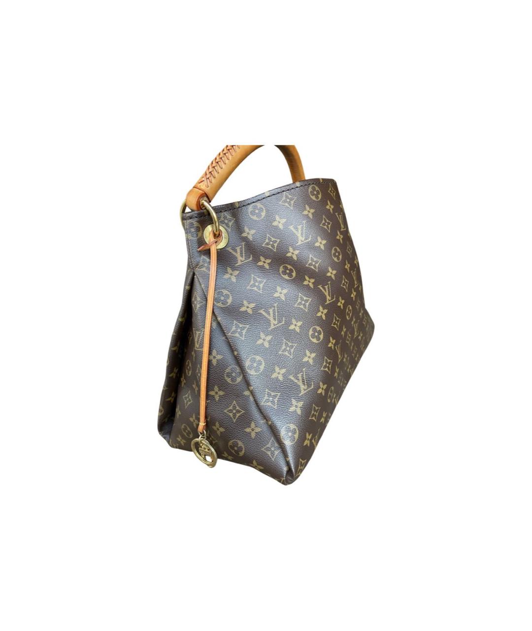 LOUIS VUITTON PRE-OWNED Коричневая кожаная сумка тоут, фото 3