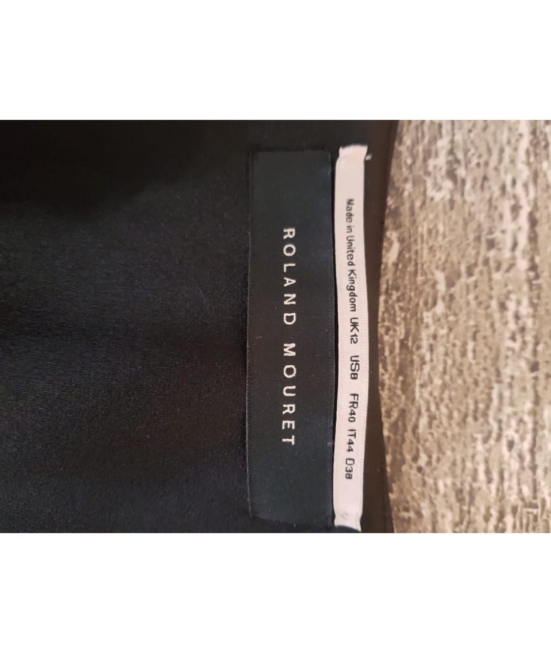 ROLAND MOURET Черный атласный жакет/пиджак, фото 2