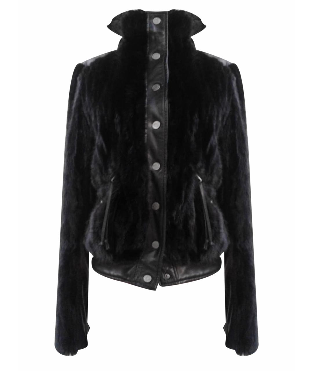 VALENTINO Черная меховая куртка, фото 1