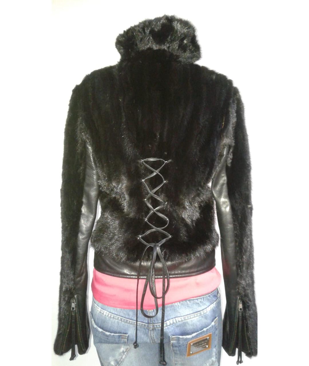 VALENTINO Черная меховая куртка, фото 2