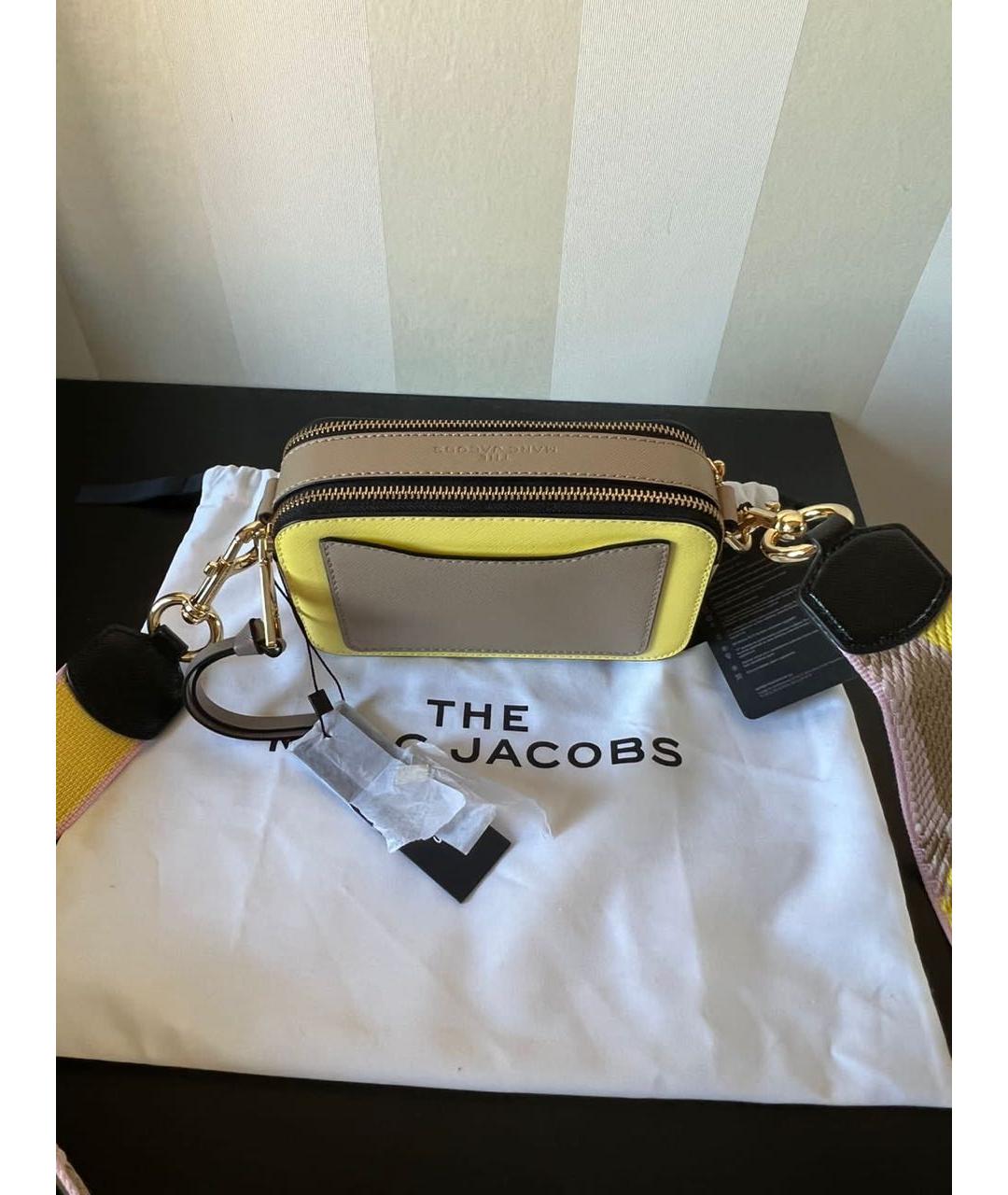 MARC JACOBS Желтая кожаная сумка через плечо, фото 3