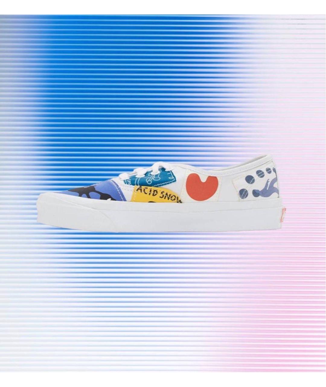 VANS Белые текстильные низкие кроссовки / кеды, фото 4