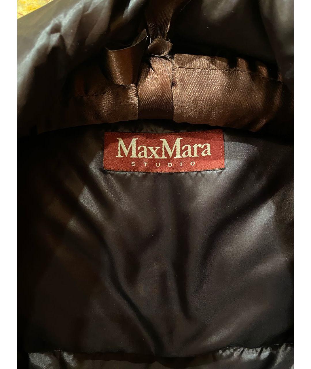 MAX MARA STUDIO Фиолетовый полиэстеровый пуховик, фото 3