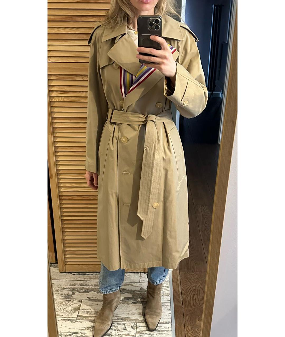 BURBERRY Бежевый хлопковый тренч/плащ, фото 5