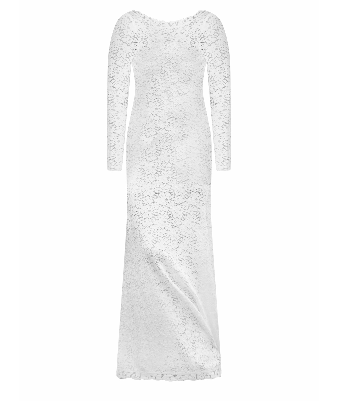 ELISABETTA FRANCHI Белое кружевное вечернее платье, фото 1