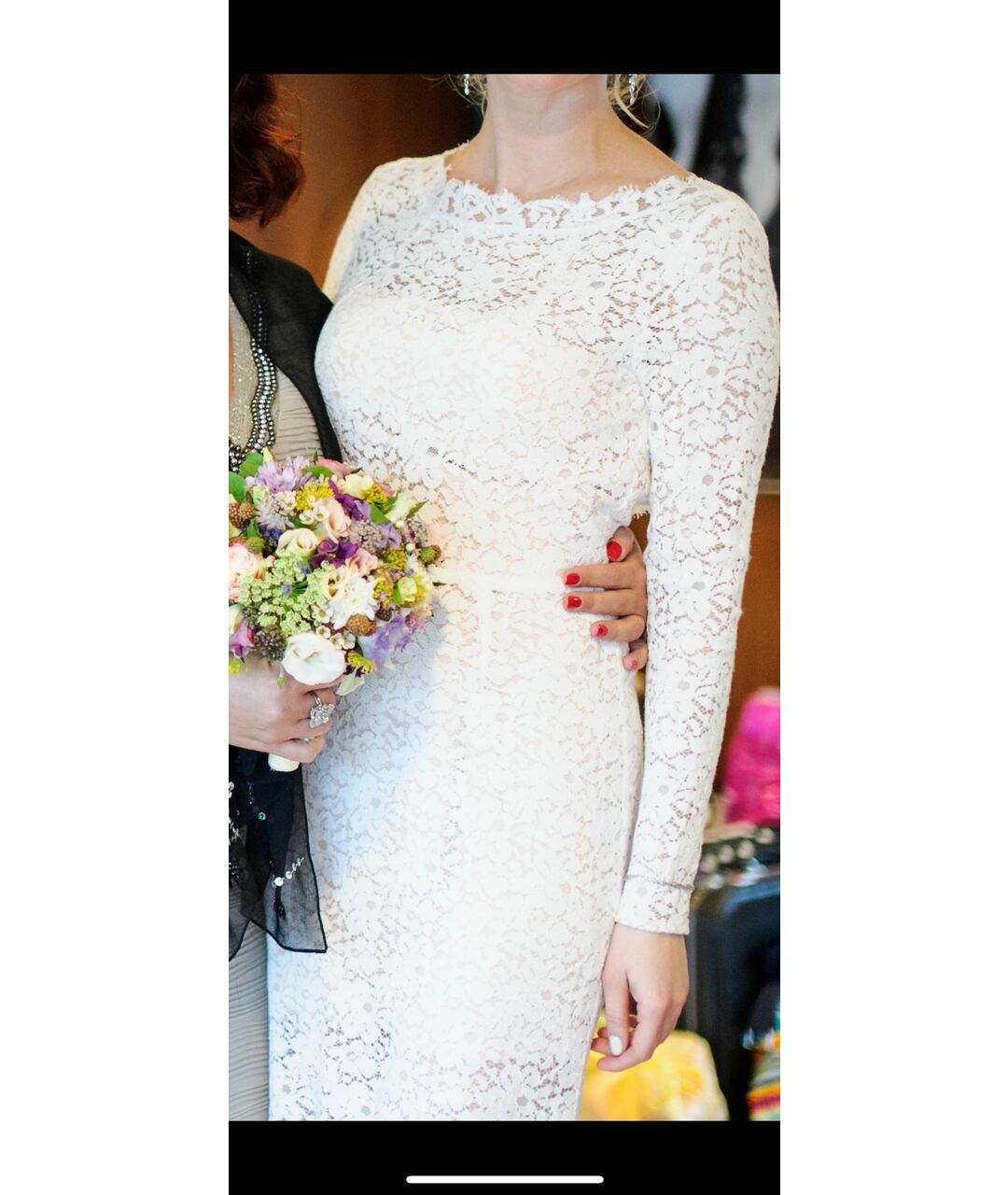 ELISABETTA FRANCHI Белое кружевное вечернее платье, фото 3
