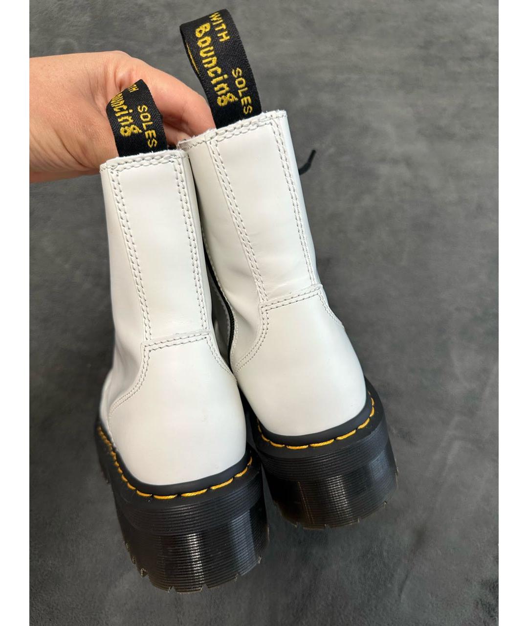 DR. MARTENS Белые кожаные ботинки, фото 8