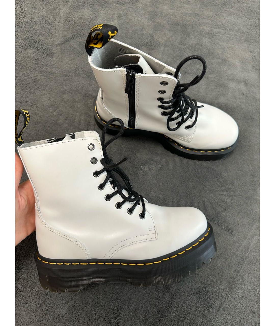 DR. MARTENS Белые кожаные ботинки, фото 9