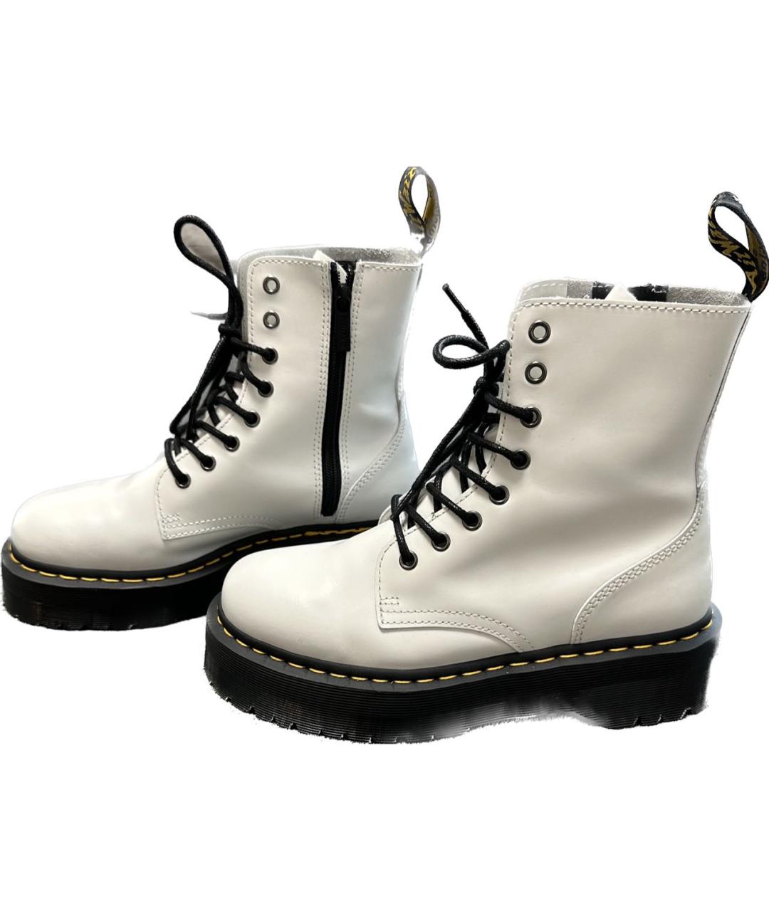 DR. MARTENS Белые кожаные ботинки, фото 4