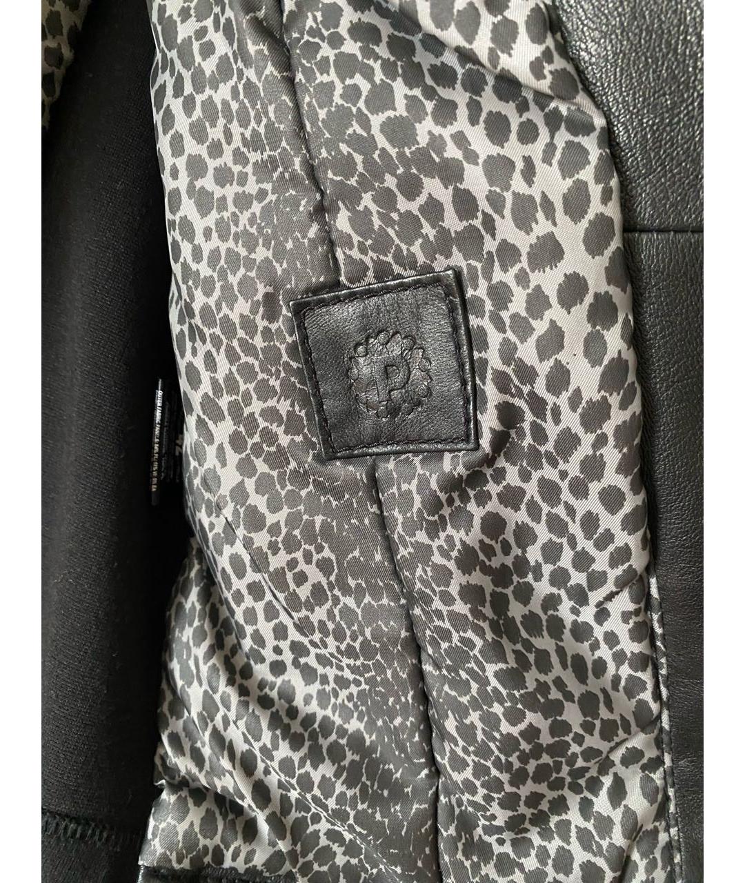 POLLINI Черная кожаная куртка, фото 5