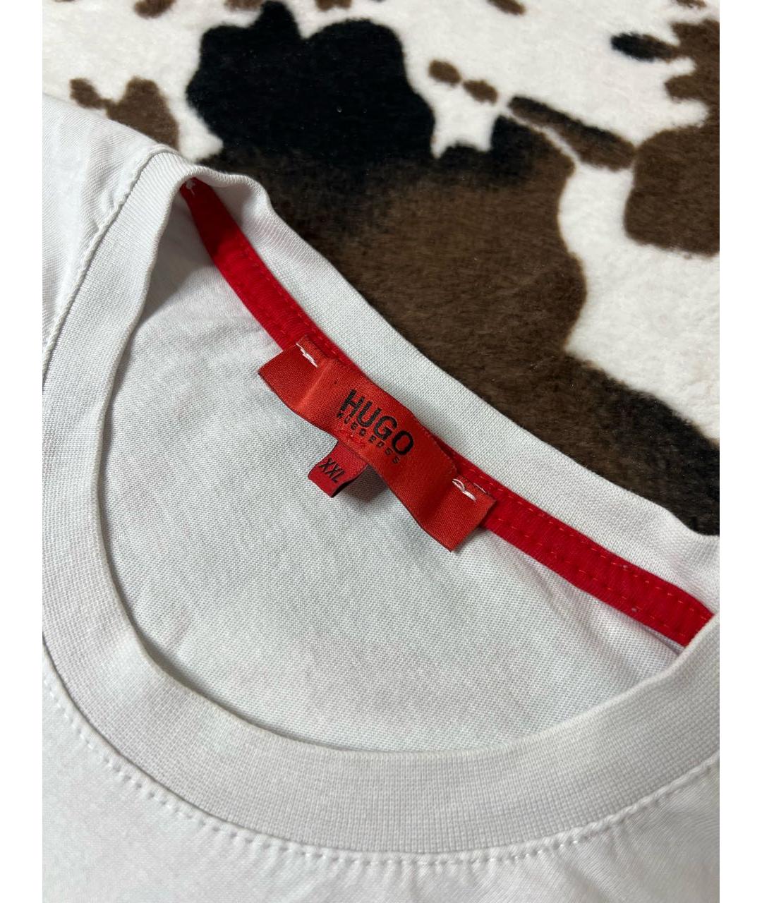 HUGO BOSS Белая хлопковая футболка, фото 5