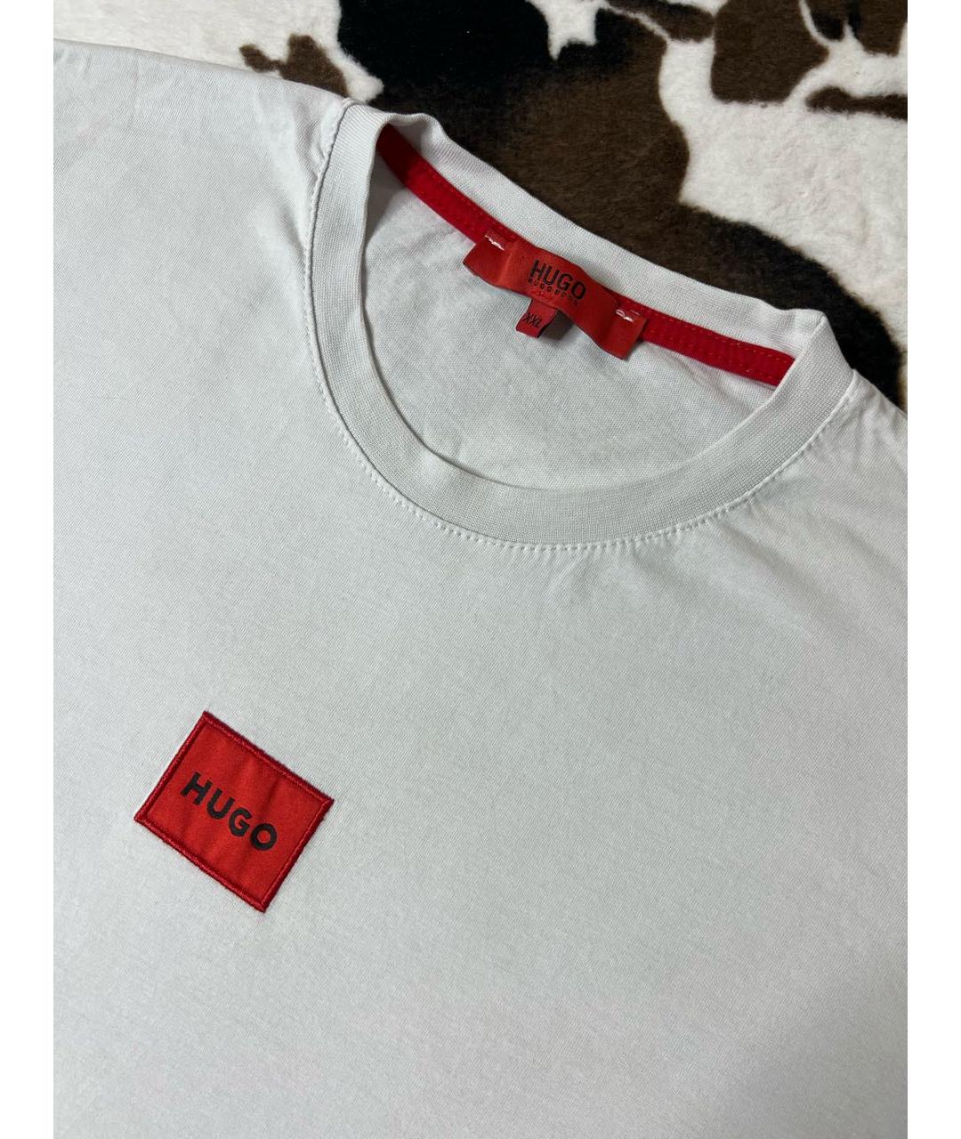 HUGO BOSS Белая хлопковая футболка, фото 4