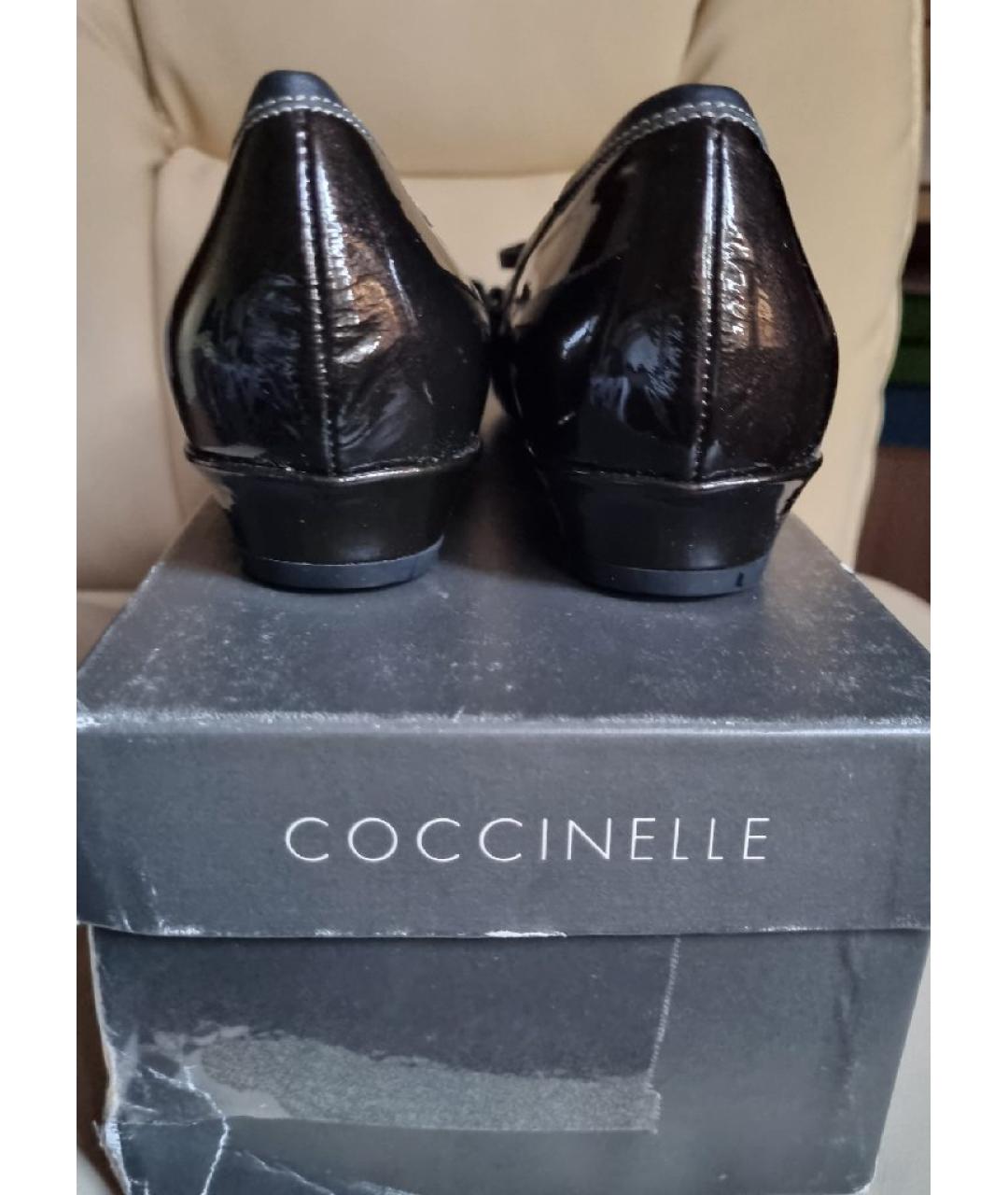 COCCINELLE Черные туфли из лакированной кожи, фото 4