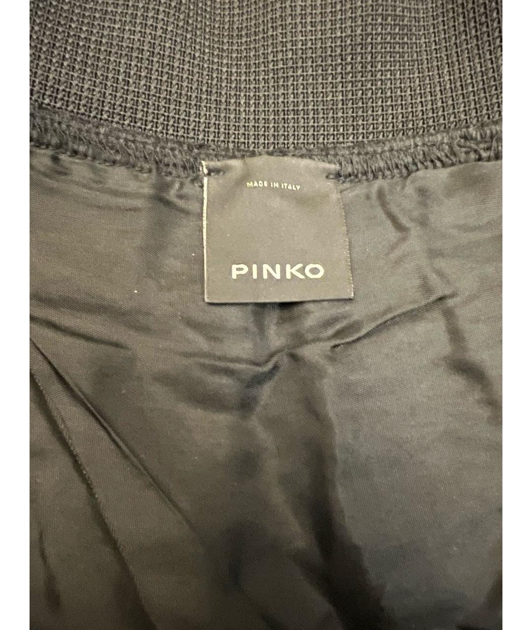 PINKO Черная полиэстеровая юбка миди, фото 7