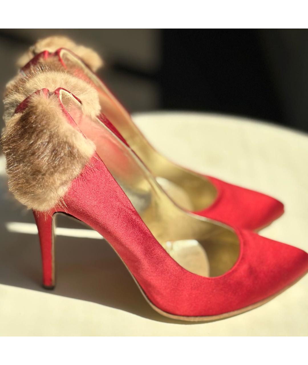 A LA RUSSE Красные текстильные туфли, фото 4
