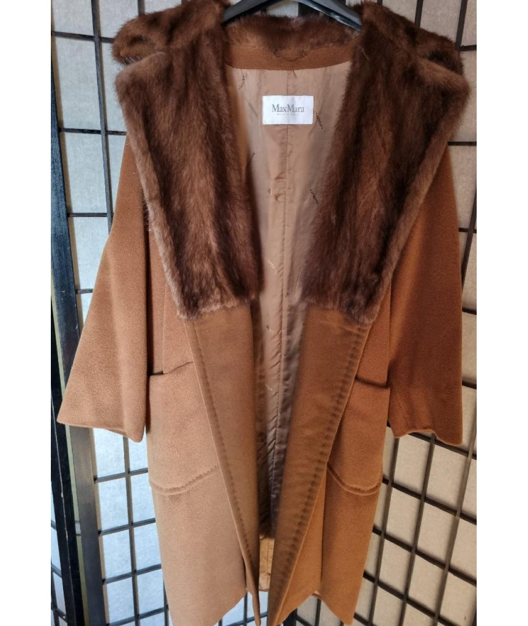 MAX MARA Коричневое шерстяное пальто, фото 7