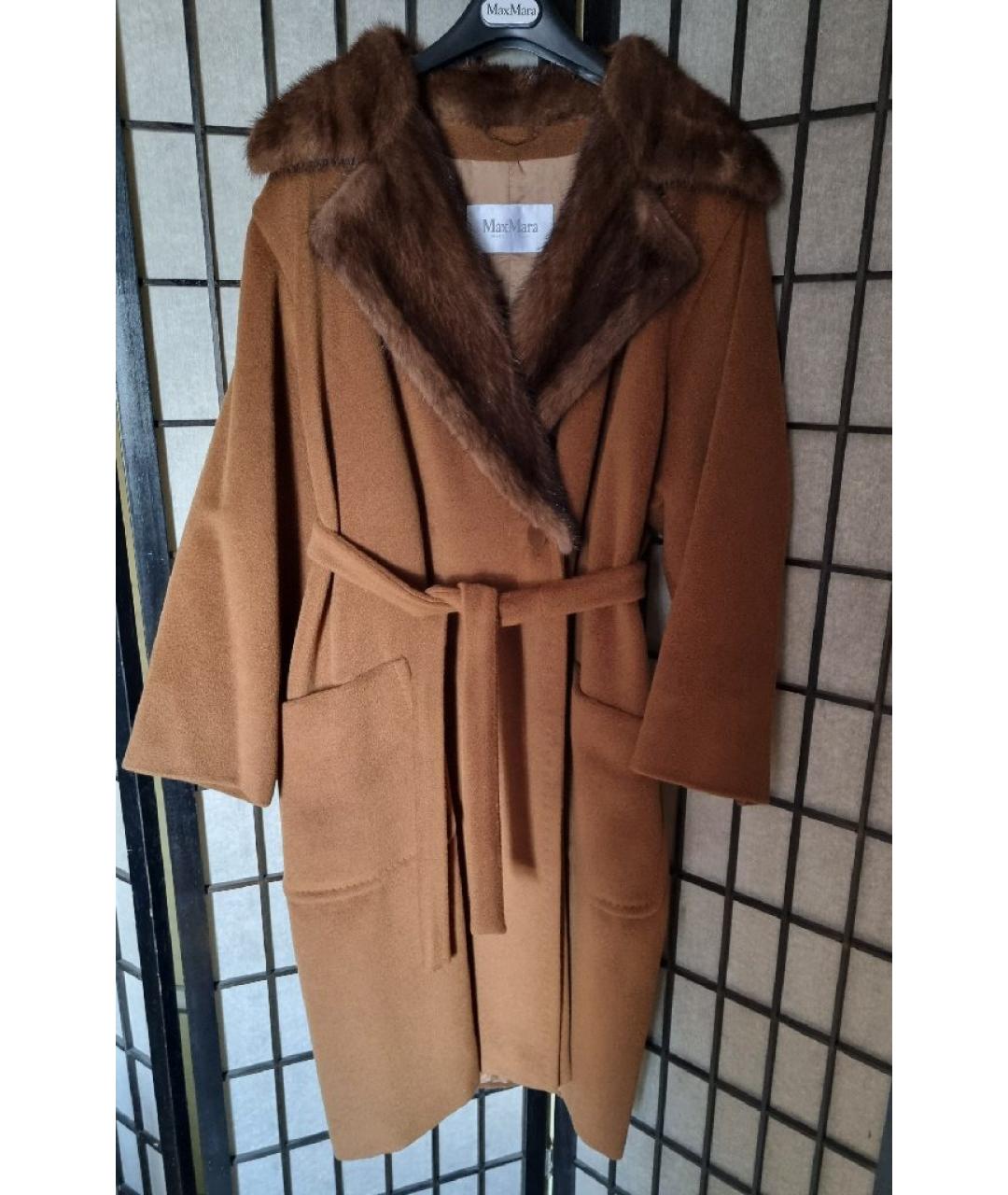 MAX MARA Коричневое шерстяное пальто, фото 9