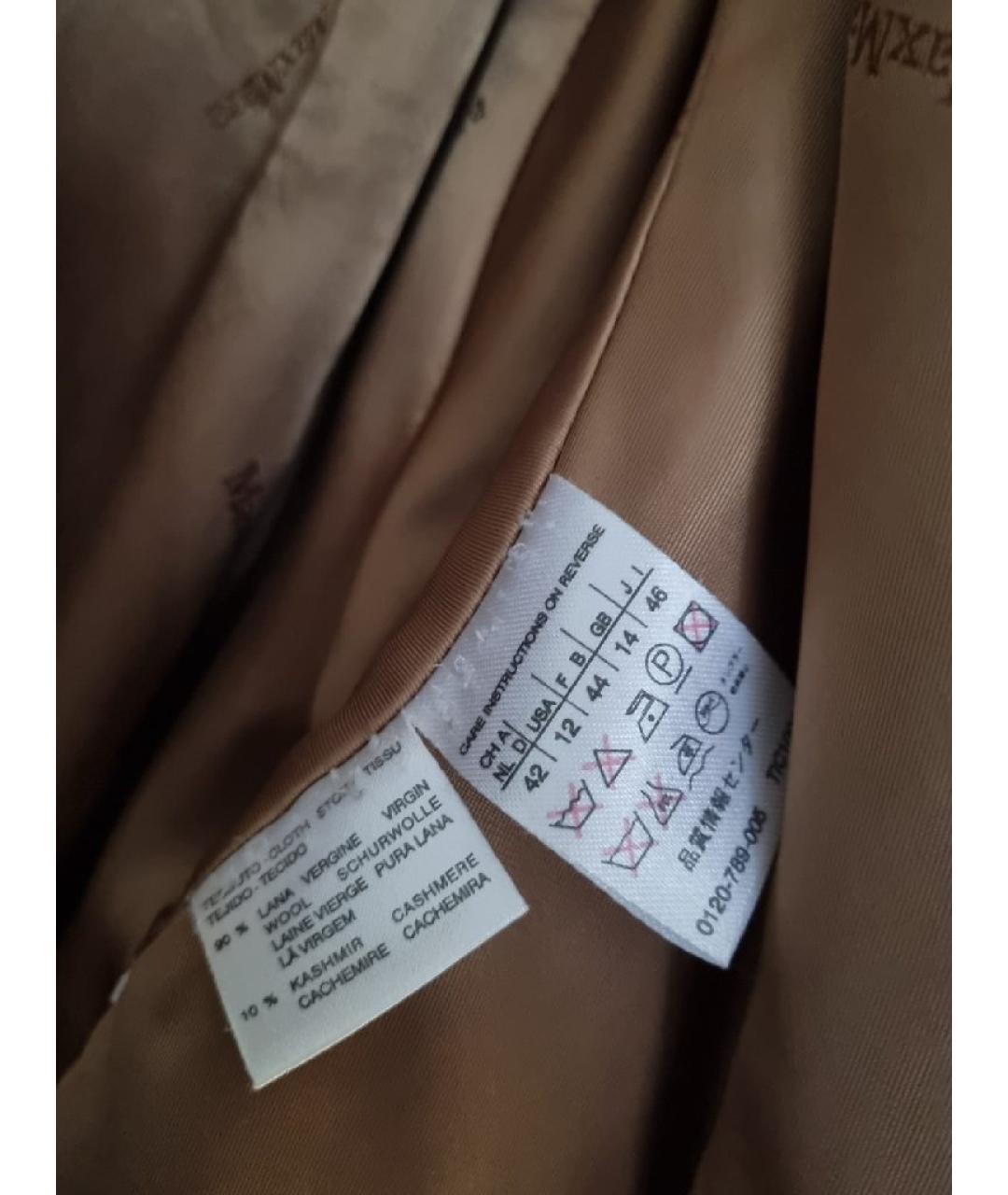 MAX MARA Коричневое шерстяное пальто, фото 5