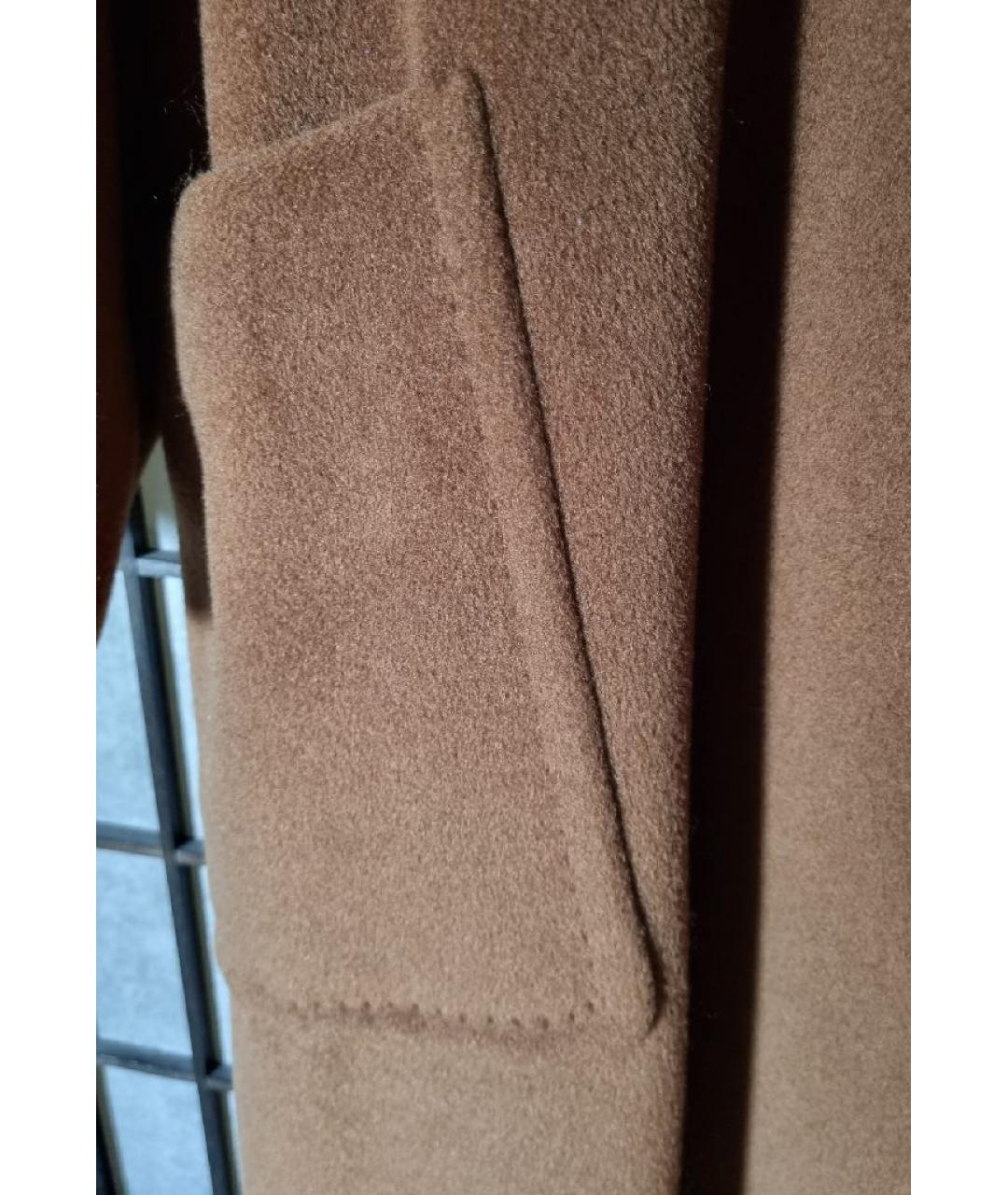 MAX MARA Коричневое шерстяное пальто, фото 4