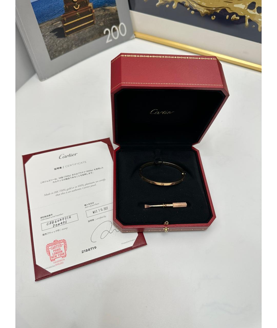 CARTIER Золотой браслет из розового золота, фото 2