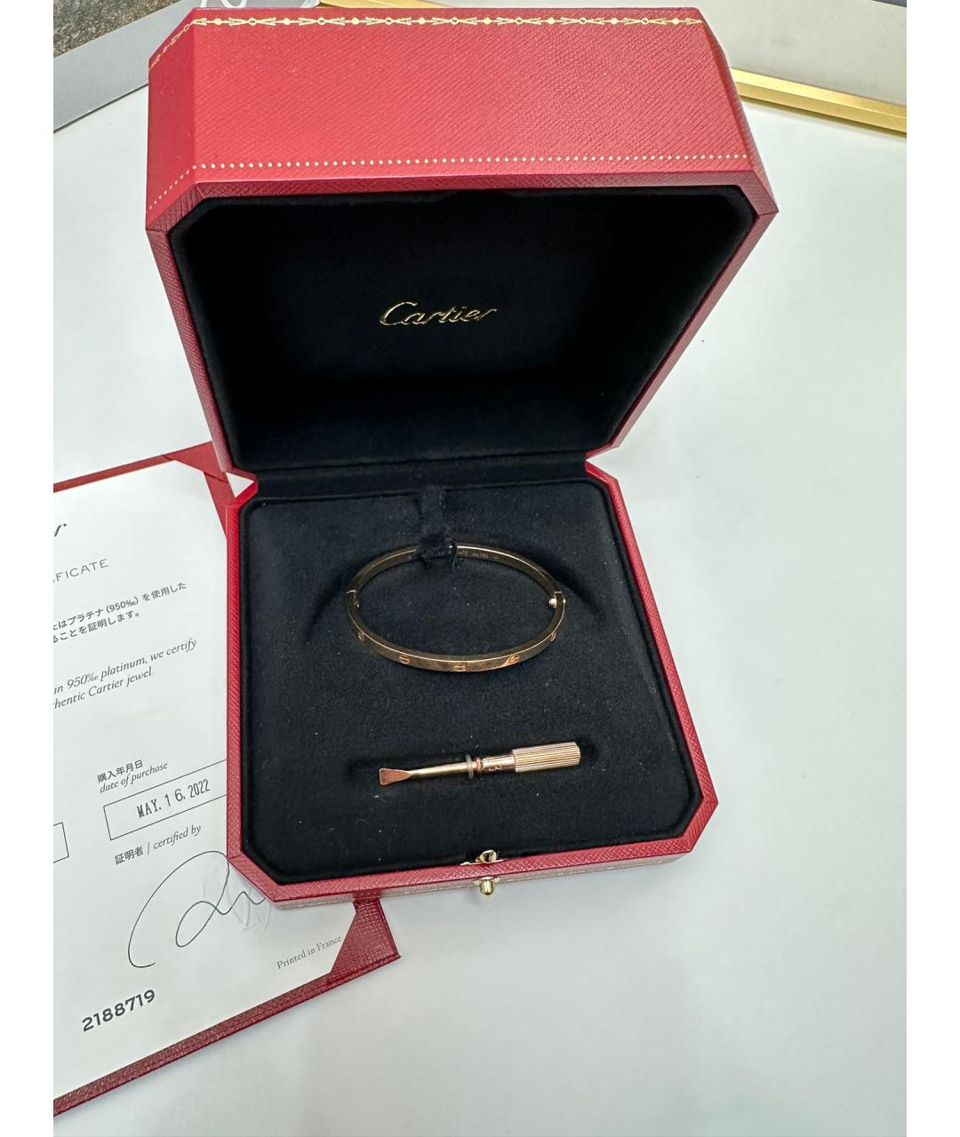 CARTIER Золотой браслет из розового золота, фото 3