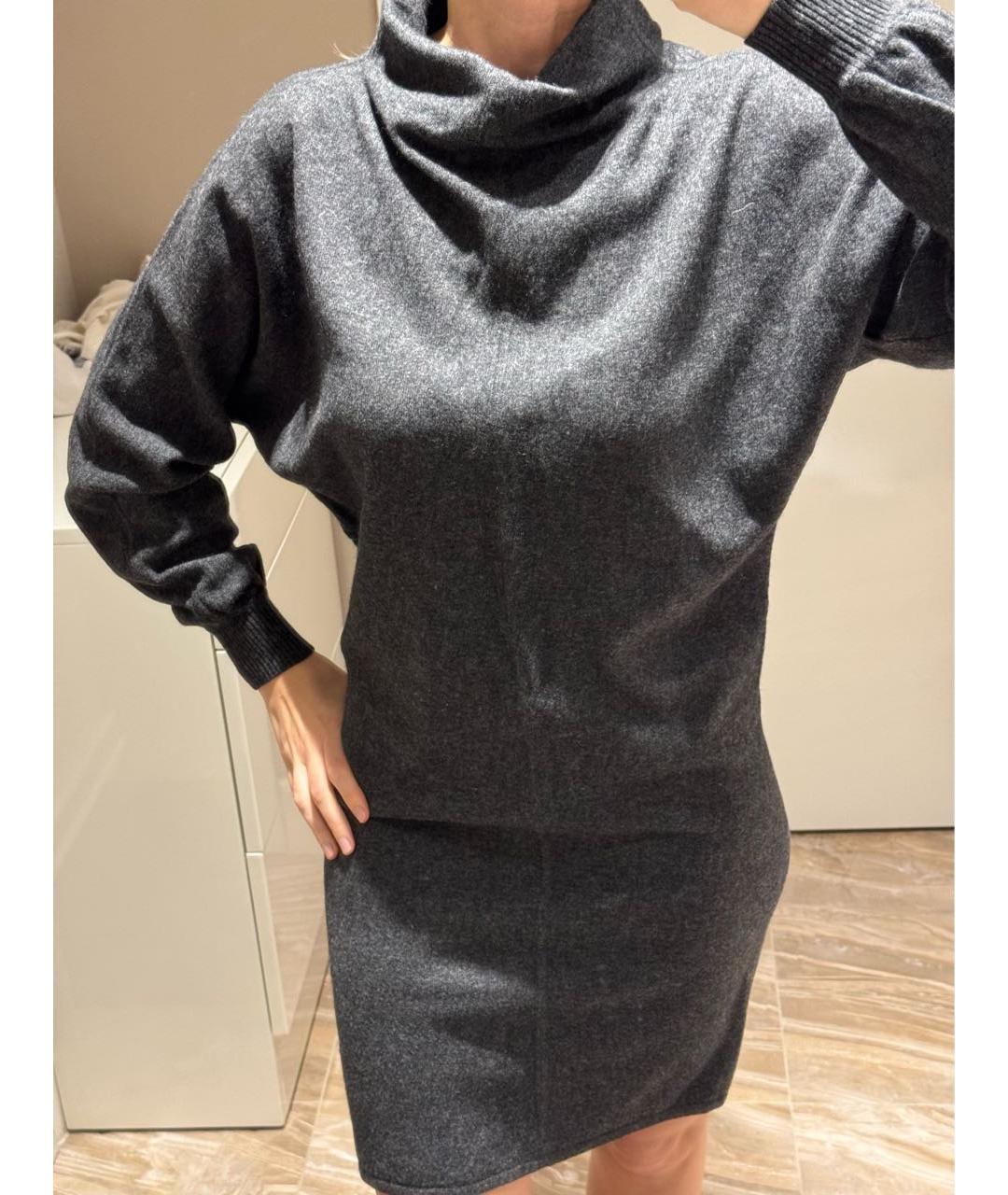 MAX MARA Серое шерстяное платье, фото 7