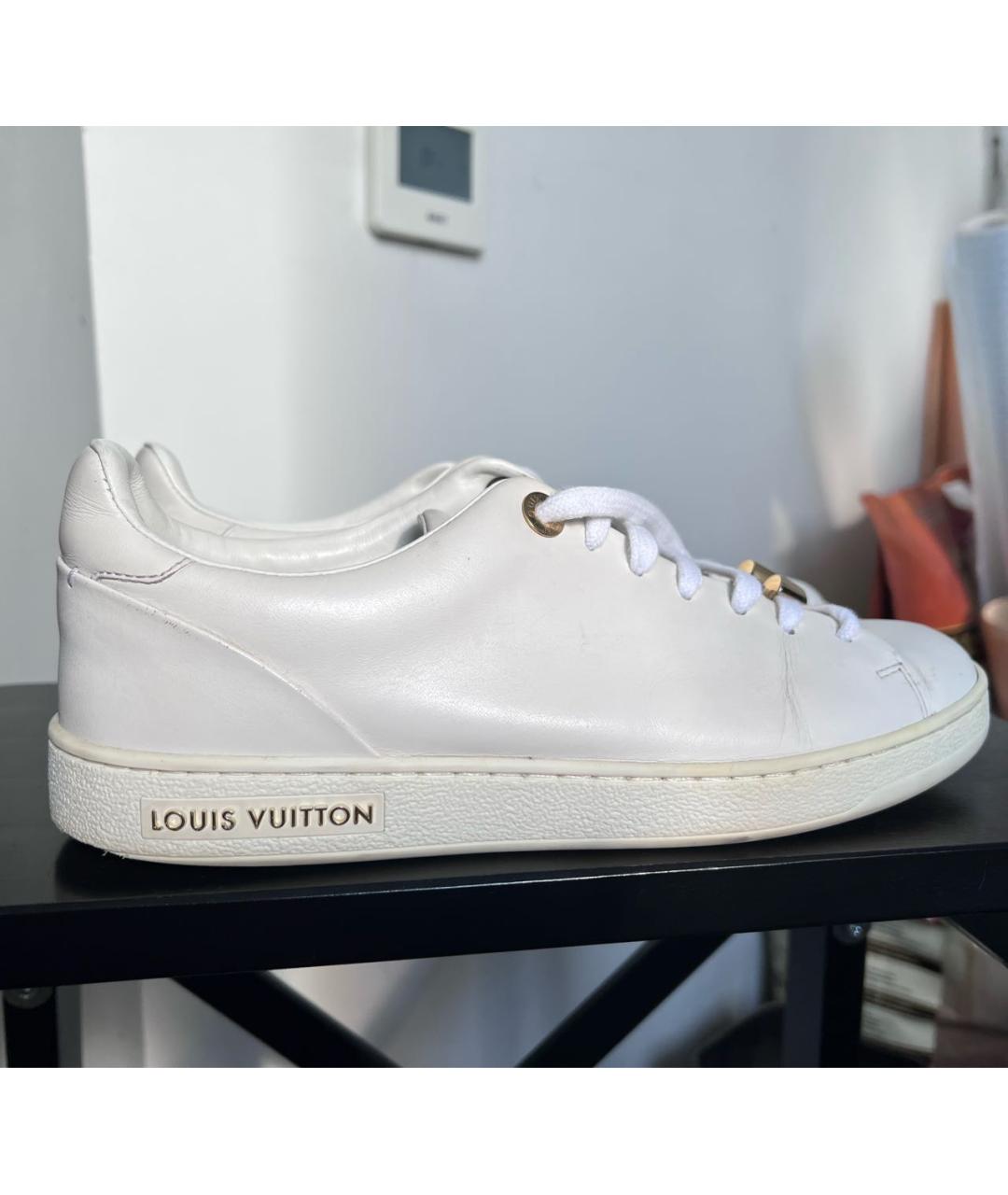 LOUIS VUITTON Белые кожаные кеды, фото 9