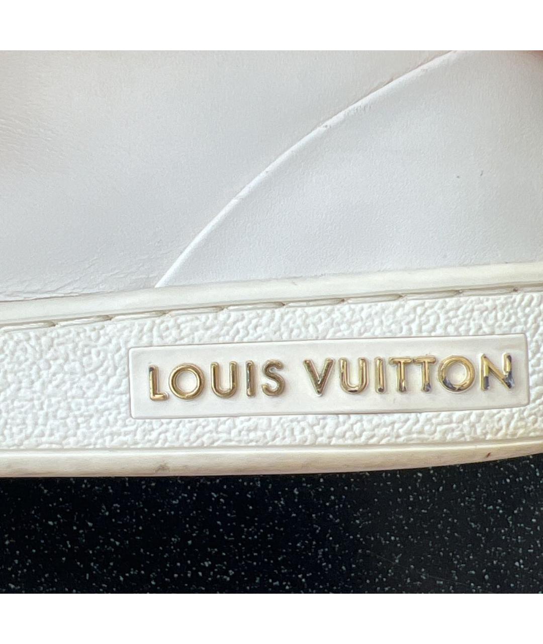 LOUIS VUITTON Белые кожаные кеды, фото 6