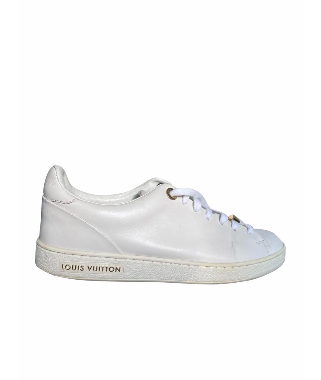 LOUIS VUITTON Белые кожаные кеды, фото 1