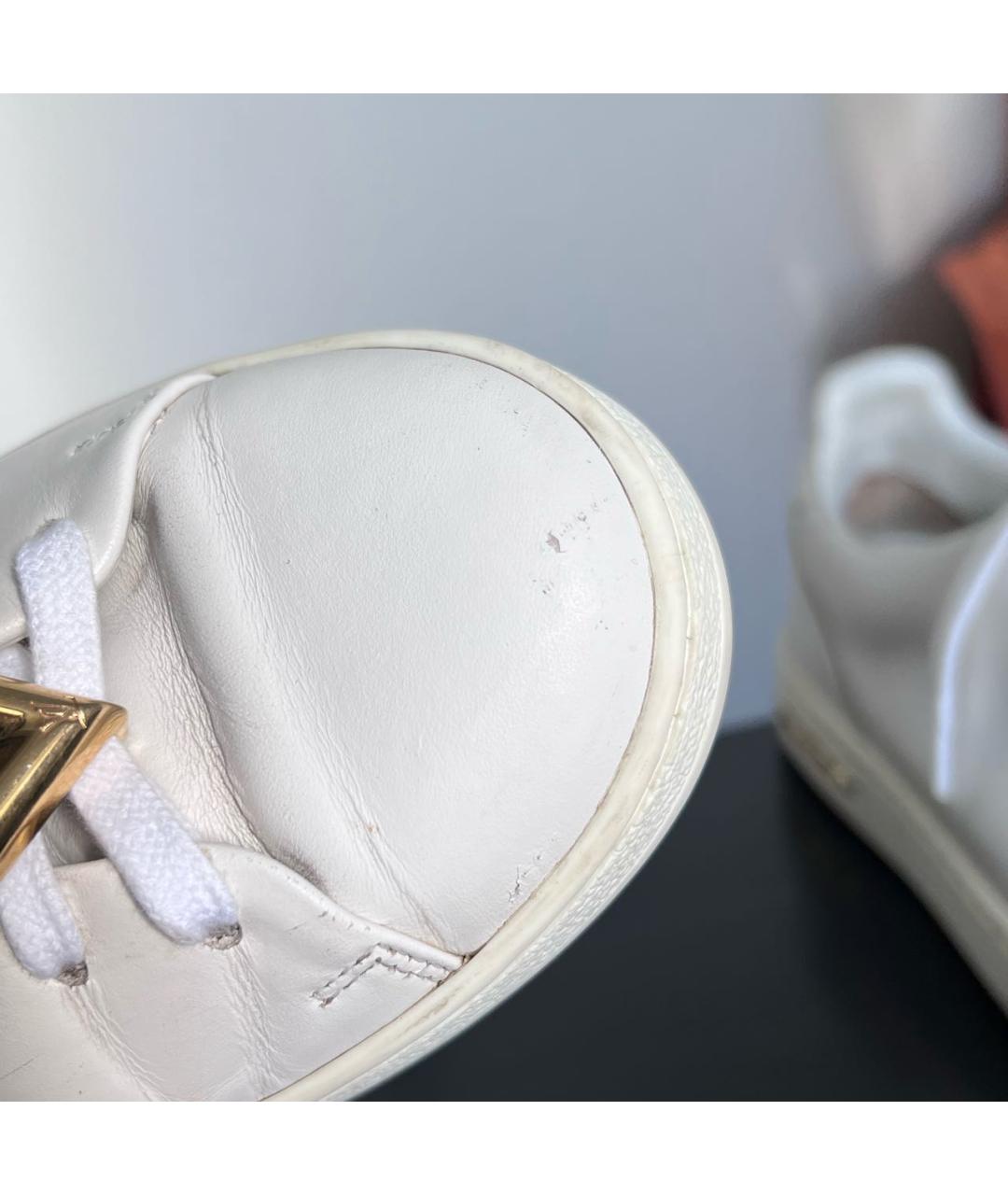 LOUIS VUITTON Белые кожаные кеды, фото 8