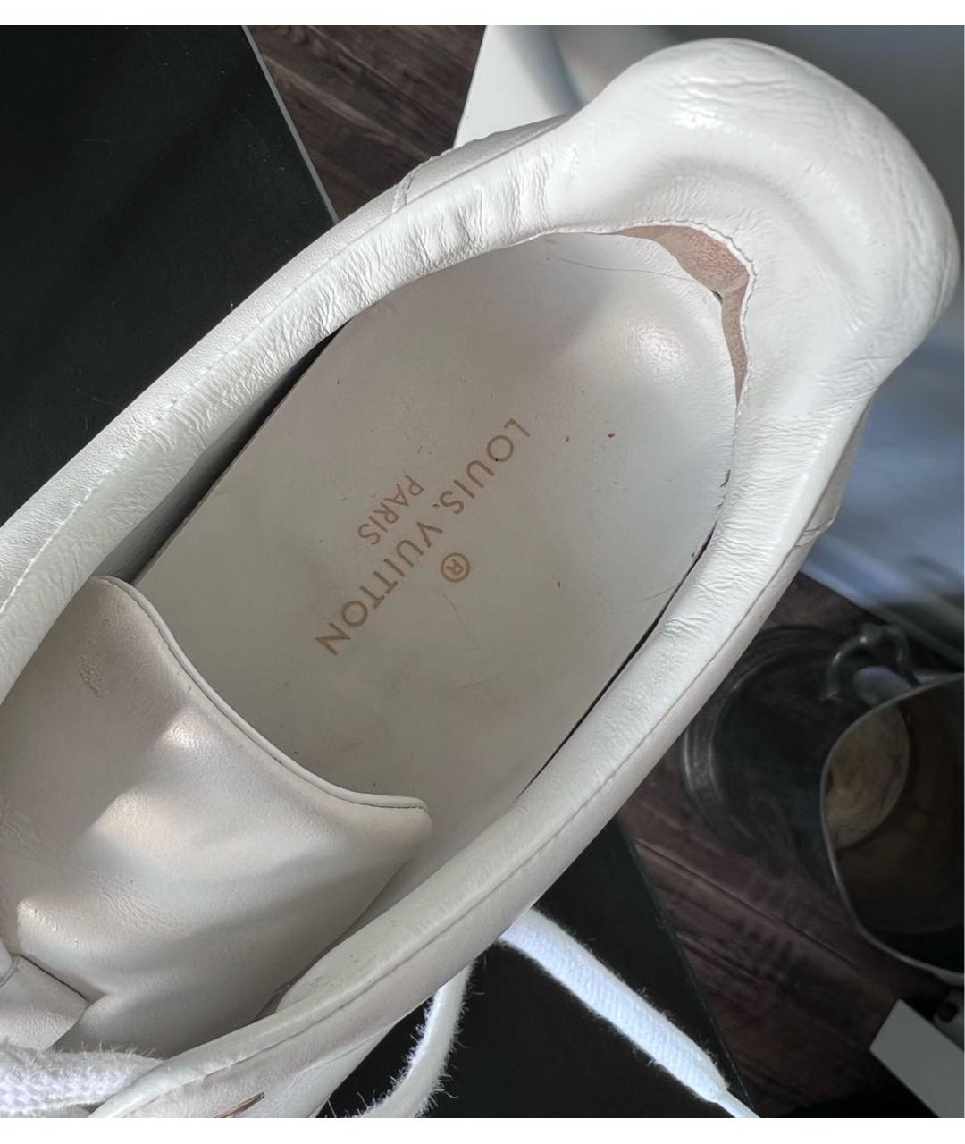 LOUIS VUITTON Белые кожаные кеды, фото 3