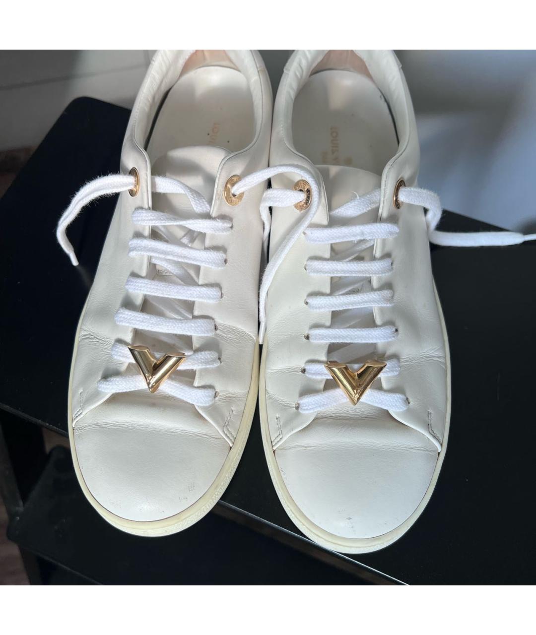 LOUIS VUITTON Белые кожаные кеды, фото 2