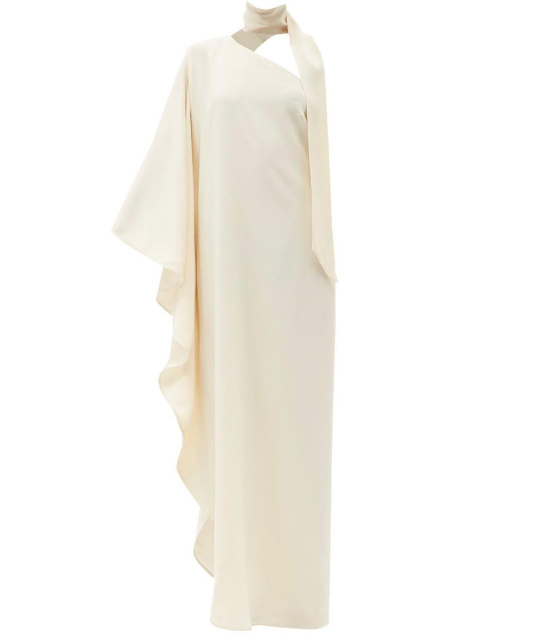 TALLER MARMO Бежевое ацетатное вечернее платье, фото 1