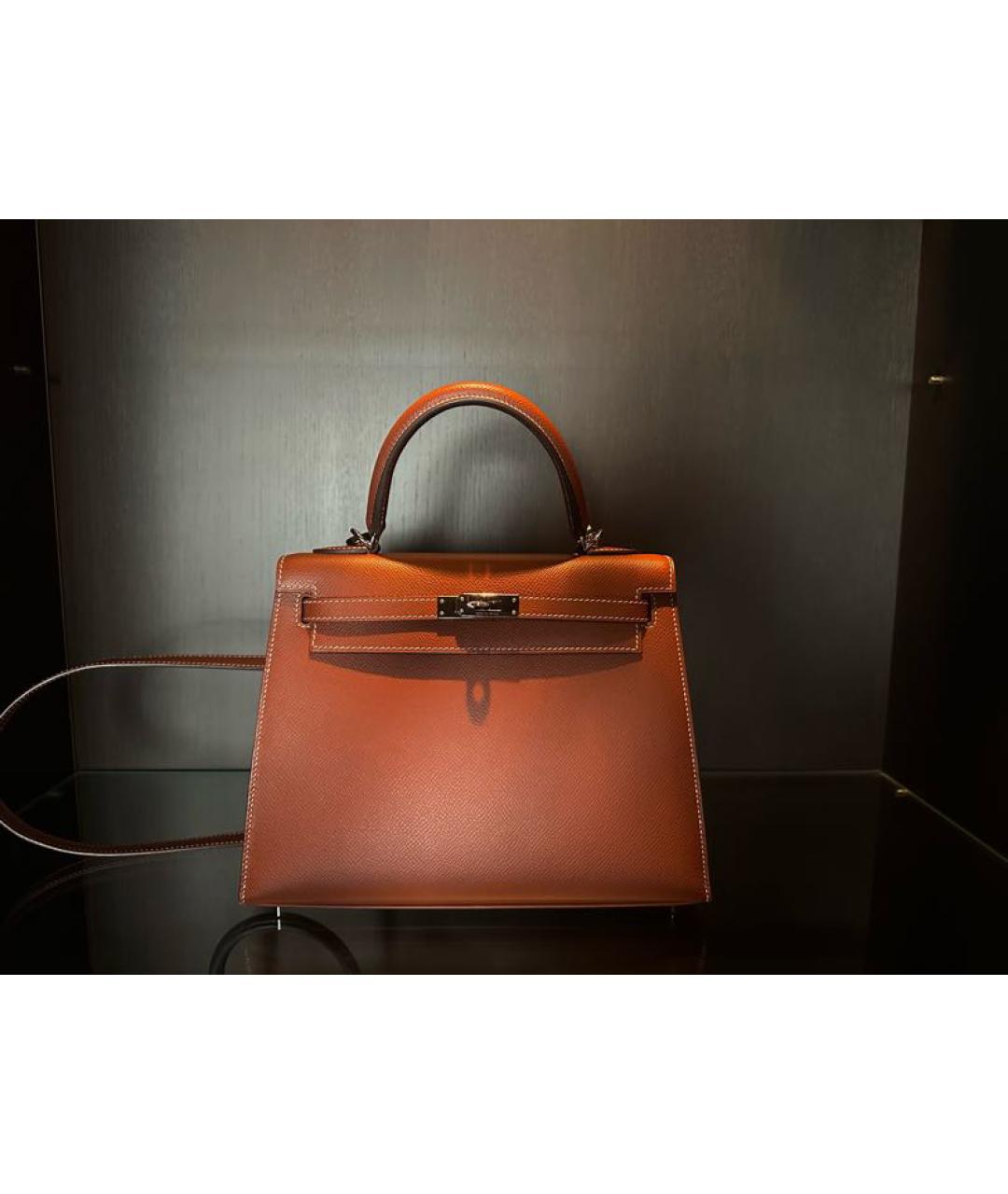 HERMES PRE-OWNED Коричневая кожаная сумка тоут, фото 9