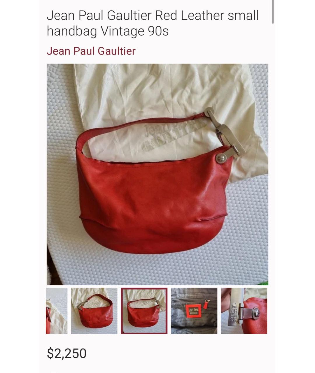 JEAN PAUL GAULTIER Черная кожаная сумка через плечо, фото 8