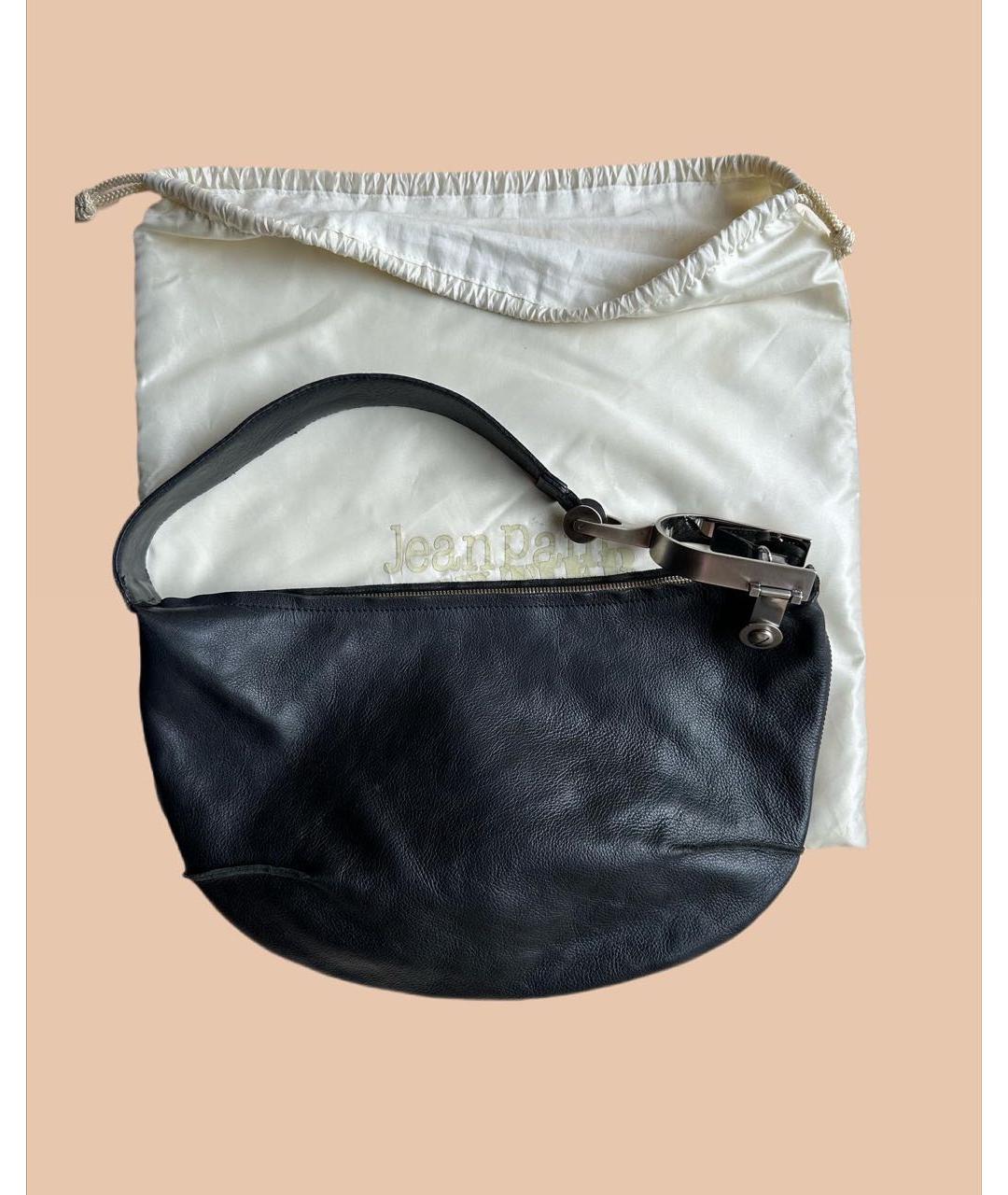 JEAN PAUL GAULTIER Черная кожаная сумка через плечо, фото 9