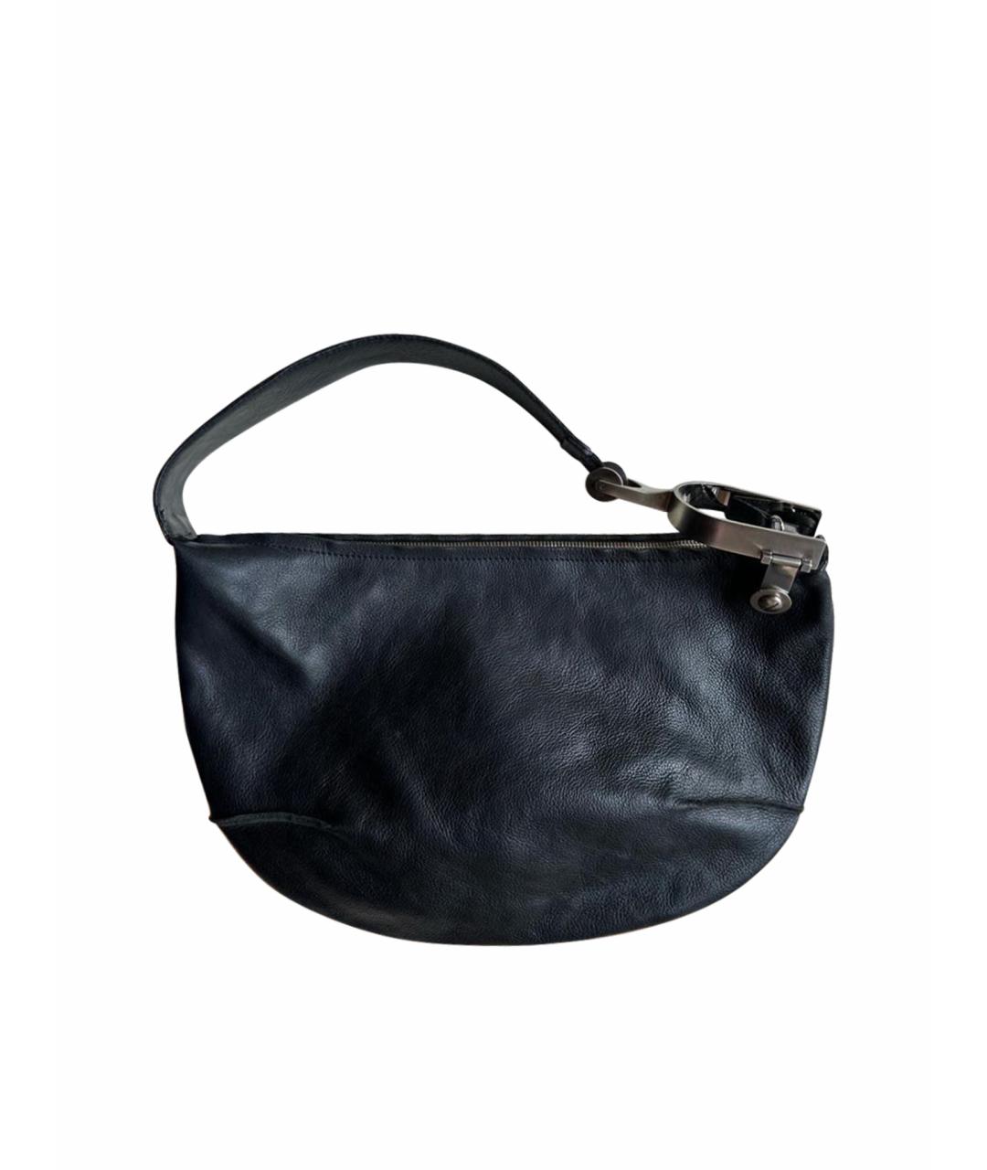 JEAN PAUL GAULTIER Черная кожаная сумка через плечо, фото 1