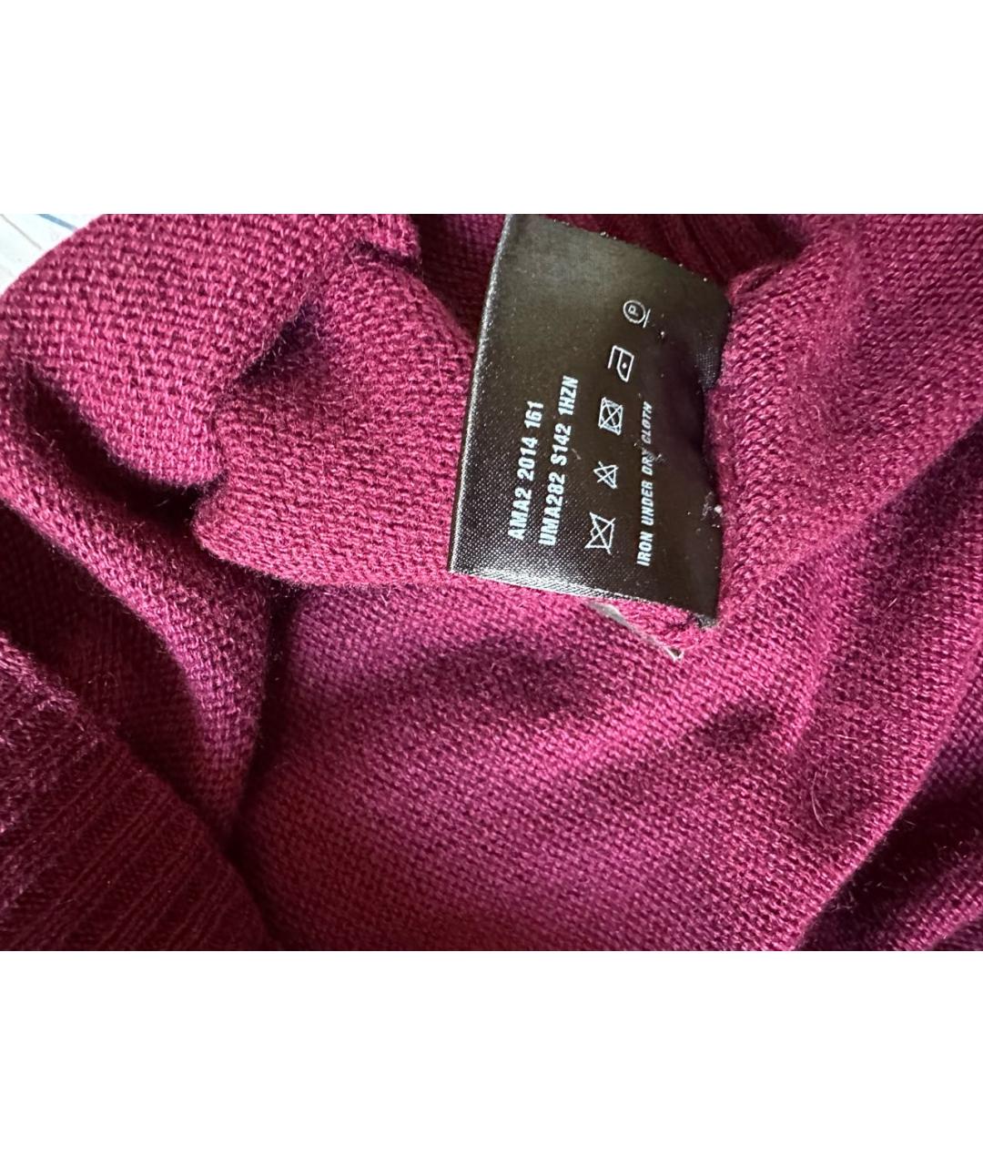 PRADA Бордовый кашемировый джемпер / свитер, фото 7