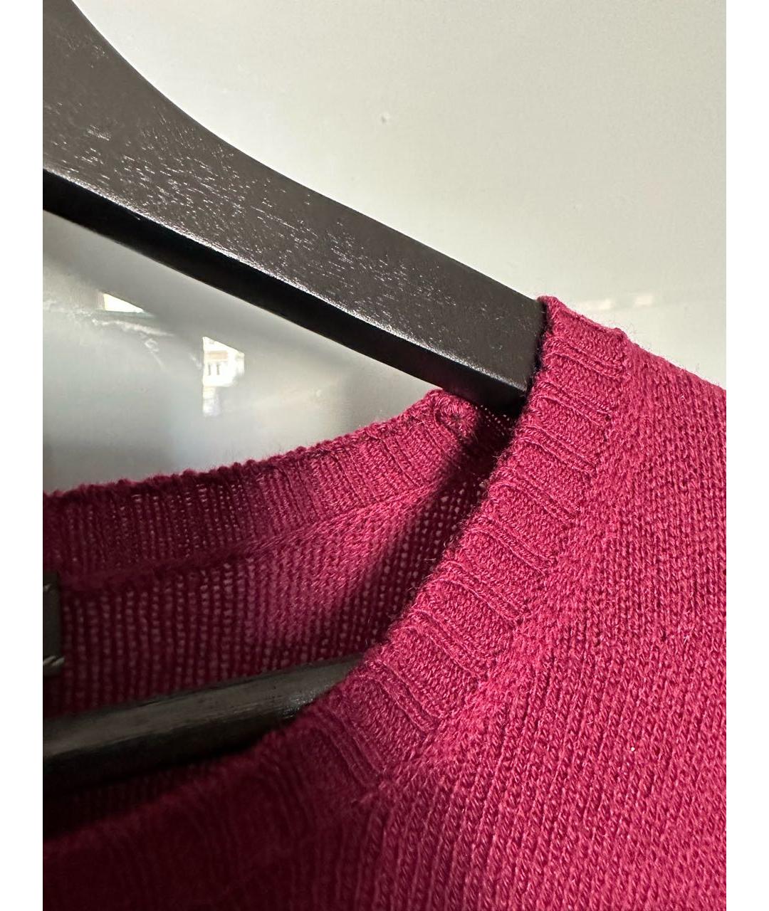 PRADA Бордовый кашемировый джемпер / свитер, фото 8