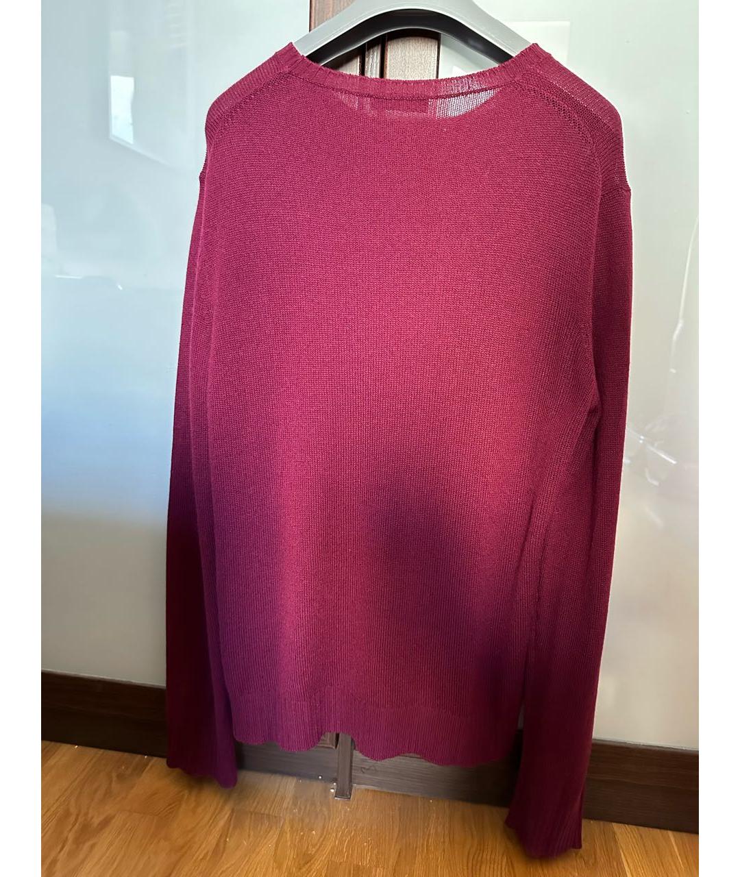 PRADA Бордовый кашемировый джемпер / свитер, фото 2
