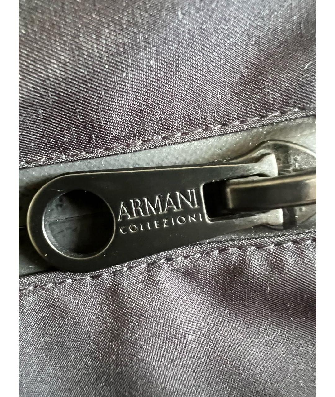 ARMANI COLLEZIONI Антрацитовая полиэстеровая куртка, фото 7